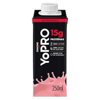 BEBIDA LÁCTEA UHT MORANGO ZERO LACTOSE YOPRO SHAKE CAIXA 250ML