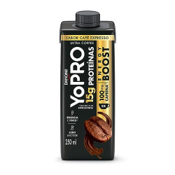 BEBIDA LÁCTEA CAFÉ EXPRESSO ZERO LACTOSE YOPRO ENERGY BOOST CAIXA 250ML